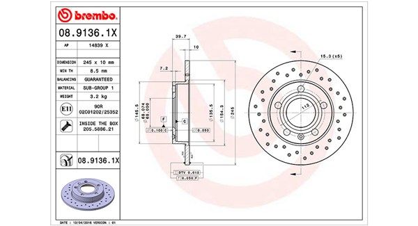 MAGNETI MARELLI Тормозной диск 360406012202